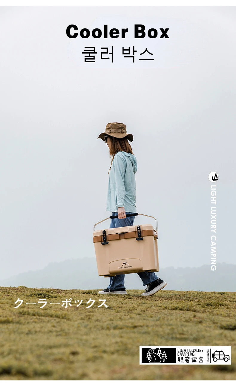 MOUNTAINHIKER 20.1" x12.2" x15" Incubator Outdoor 26L Camp Portable Large Fresh-Keeping Box Cold Hot Ice Bucket Refrigerator