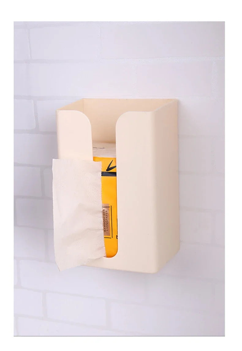 Bathroom Tissue Boxes Paper Holder Wall Hanging Tissue Box Tissue Racks Kitchen Napkin Storage Rack Toilet Paper Dispenser