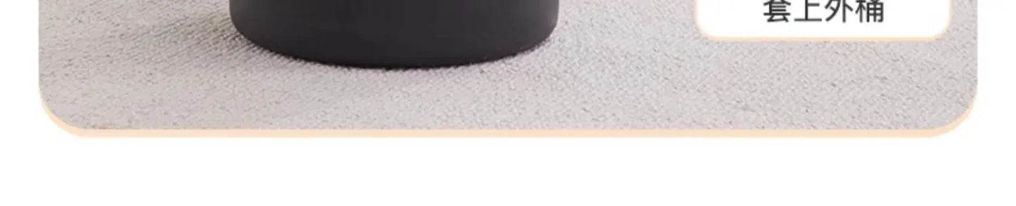 Stylish Minimalist Home Trash Can with Lid Top-Wide Bottom-Narrow Design Multi-Use Sit-On Wastebasket Garbage Bin