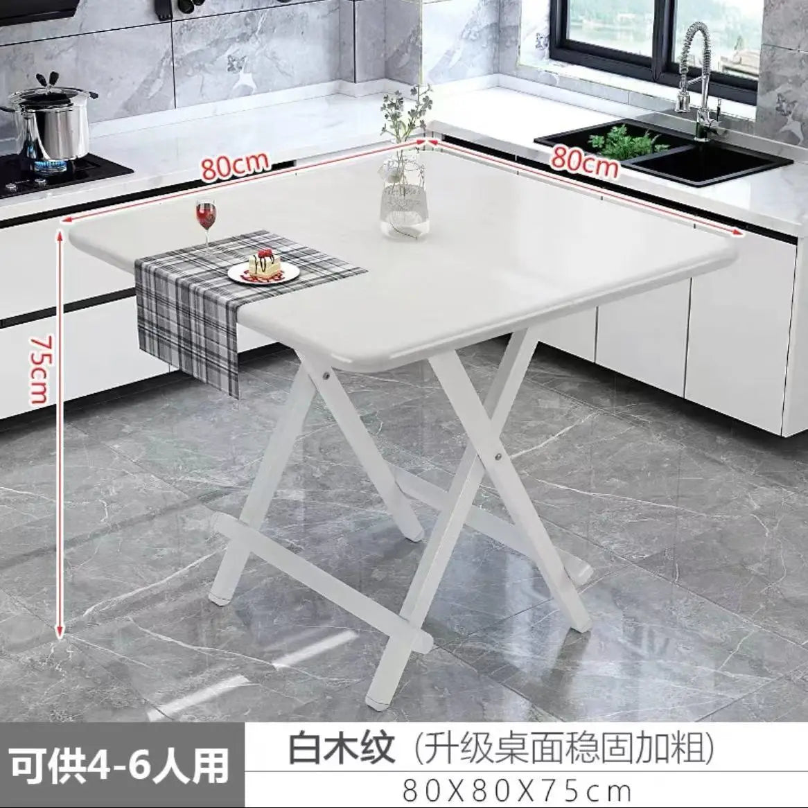 Installation-free folding table rental room dining table simple stall table dormitory study table portable table stall square
