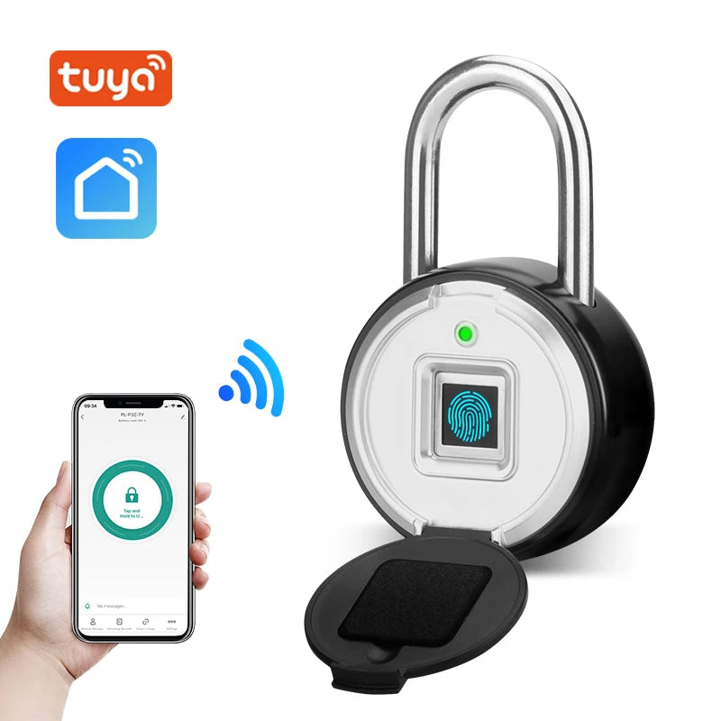 Smart Lock Bluetooth APP Control IP55 Waterproof Rechargeable for Luggage Gym Office Zinc Alloy Anti Theft Padlock