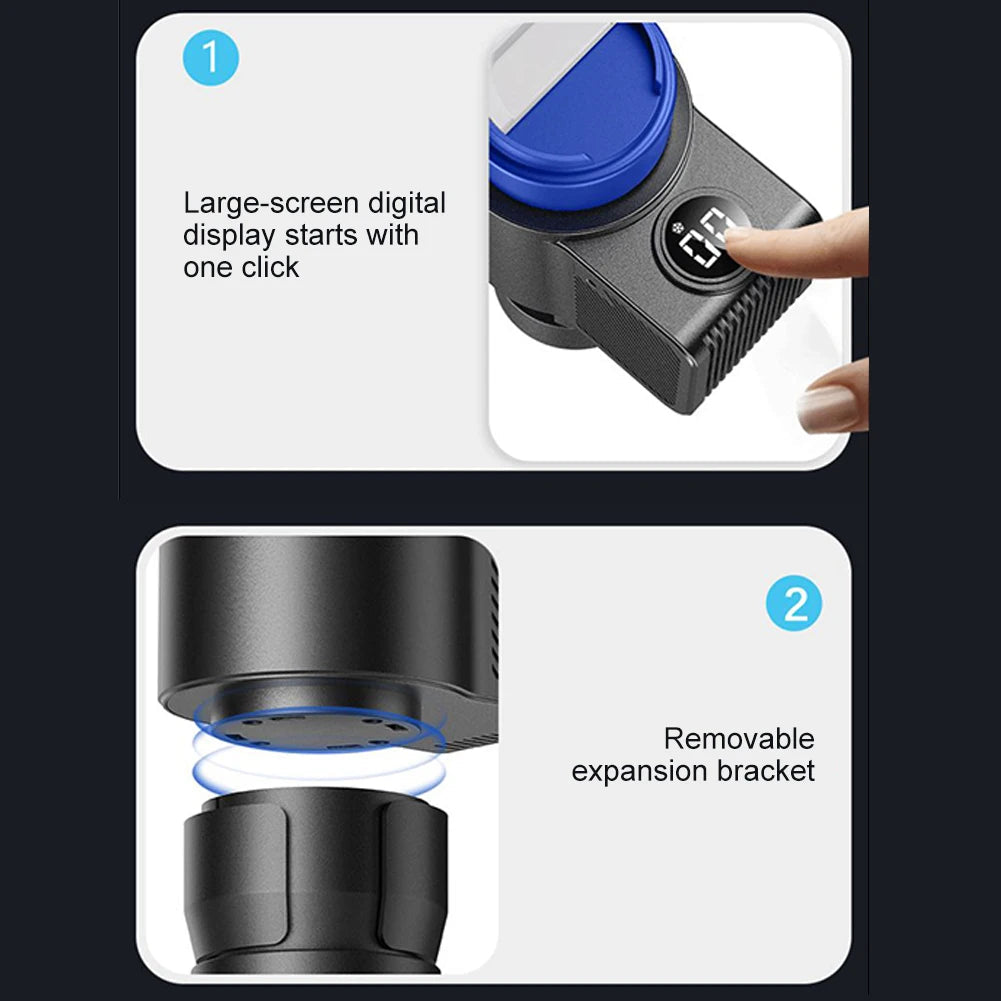 Smart 2 In 1 12V Car Cup Cooler Warmer with Temperature Display Mini Auto Refrigerator Drinks Cooling Heating Mug for Outdoor Tr WardBoyzPROShop