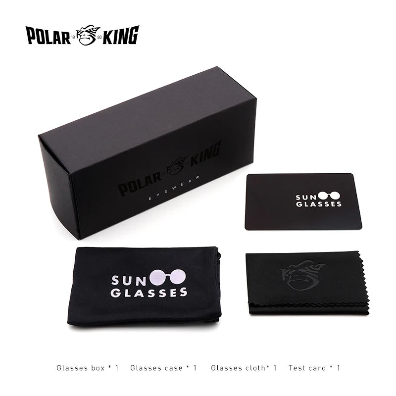 Polarking Polarized Sunglasses Men Vintage Sun Glasses Classic Design UV400 Protection Polaroid Lens Light Frame Driving Fishing