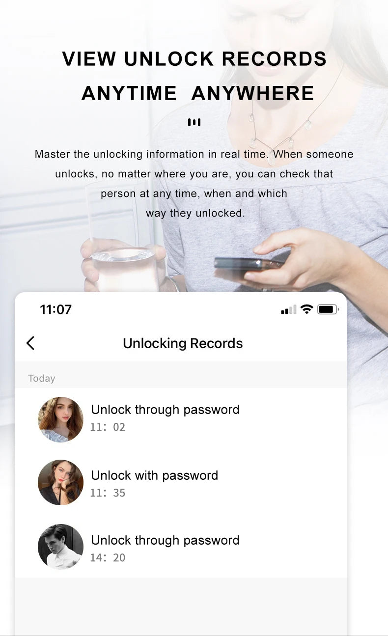 Smart Lock Bluetooth APP Control IP55 Waterproof Rechargeable for Luggage Gym Office Zinc Alloy Anti Theft Padlock