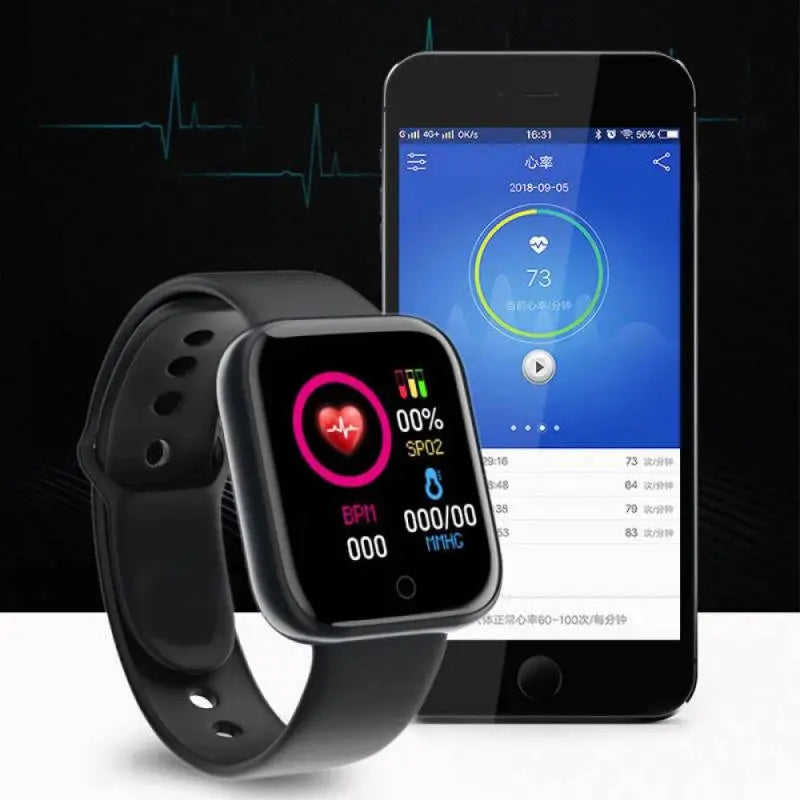 Multifunctional Smart Watch Men Women Bluetooth Connected Phone Music Fitness Sports Bracelet Sleep Monitor Y68 Smartwatch D20 WardBoyzPROShop