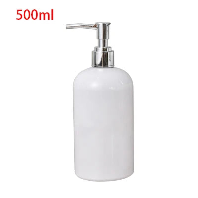 Kitchen Soap Dispenser White Dish Soap Dispenser and Hand Soap Bathroom Refillable Shampoo Shower Gel Bottle Mesa Adornment Bott