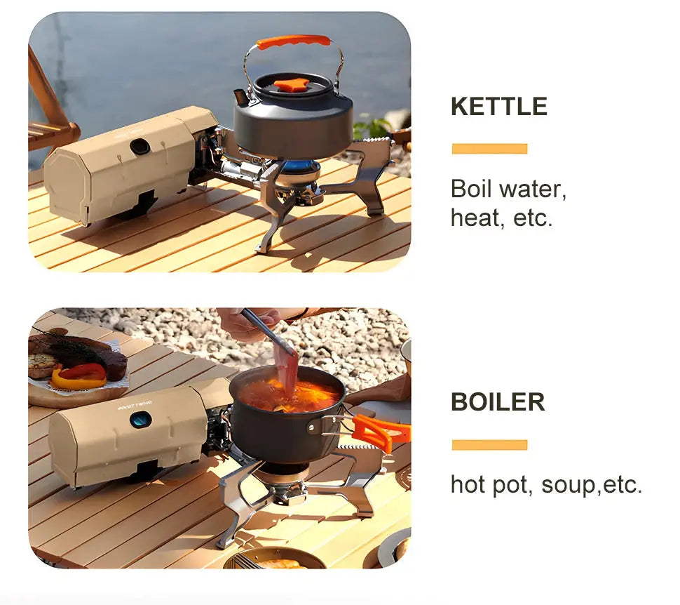 Camping Gas Stove 2670W Portable Folding Cassette Gas Burner Outdoor Picnic Travel Cooking Grill Cooker Heating System WardBoyzPROShop