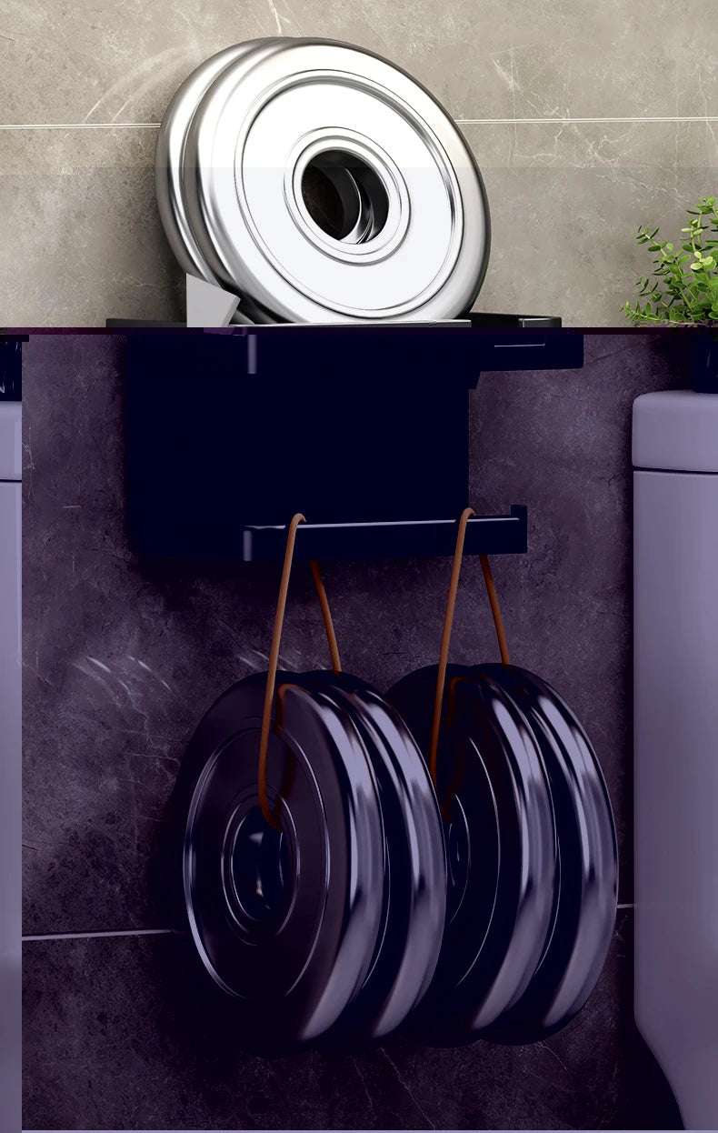 Bathroom Tissue Holder, No Drilling, Wall-Mounted Tissue Dispenser, Facial Tissue Storage Shelf, Toilet Paper Holder
