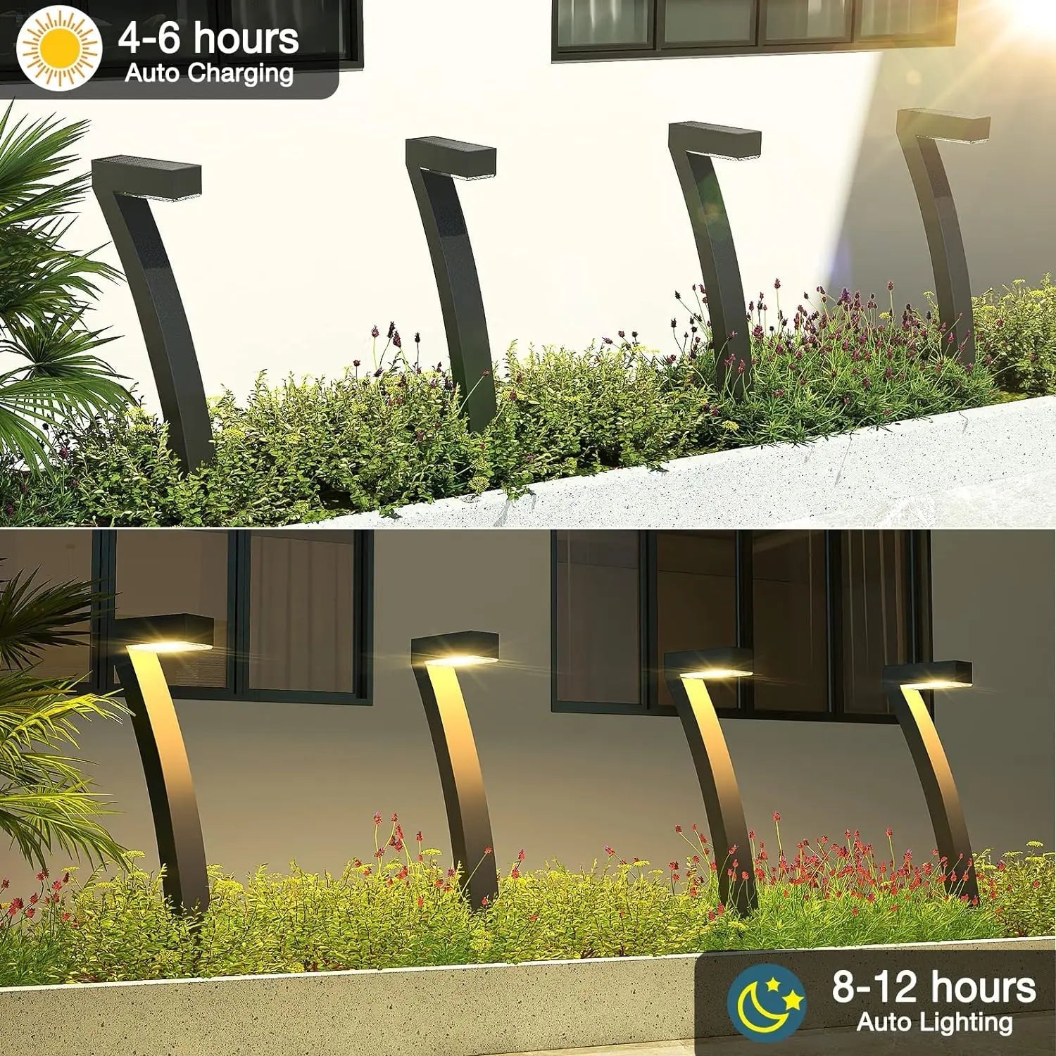 6Pack Bright Solar Outdoor Lights Pathway, 12 Hrs Solar Garden Lights, Auto On/Off for Outside Landscape Path Yard Walkway WardBoyzPROShop