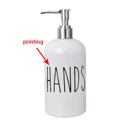 Kitchen Soap Dispenser White Dish Soap Dispenser and Hand Soap Bathroom Refillable Shampoo Shower Gel Bottle Mesa Adornment Bott