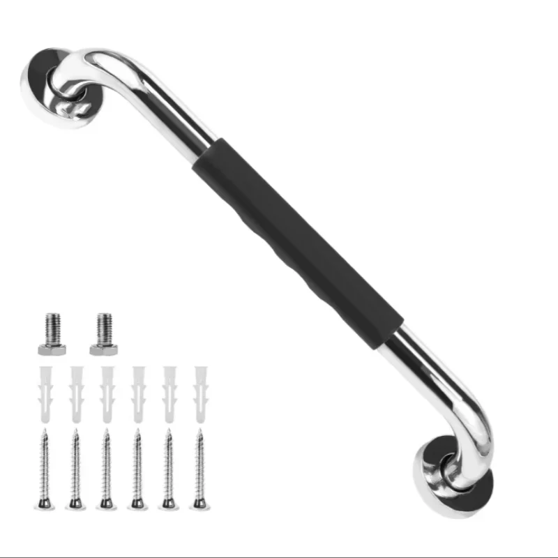 Shower Toilet Handrail Stainless Steel/Plastic Bathroom Tub Grab Bar Anti Slip Prevent Falls for Elderly Safety Support Handle