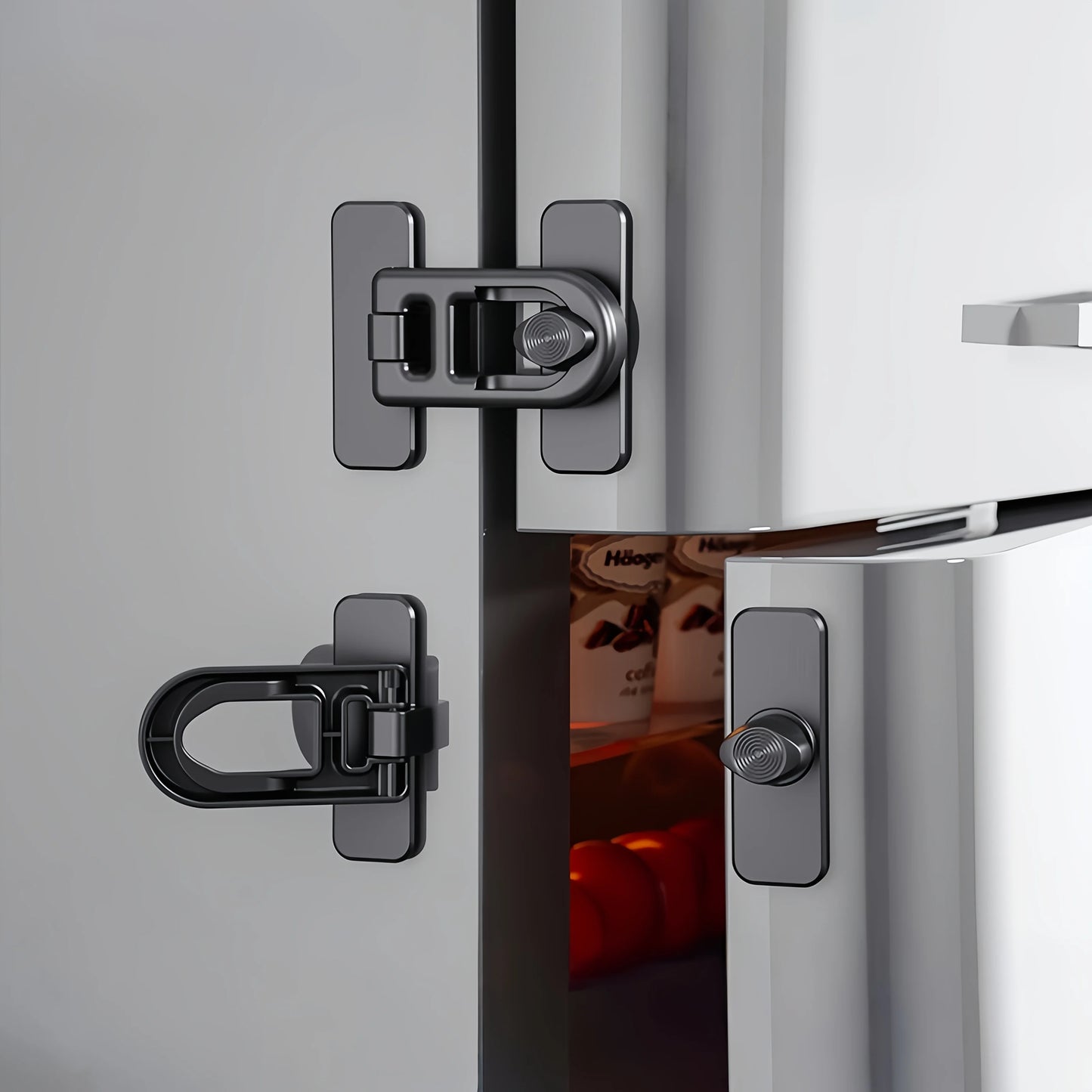Home refrigerator cabinet lock freezer lock, can be used at 90 ° and 180 °, suitable for refrigerators cabinet locks and drawers