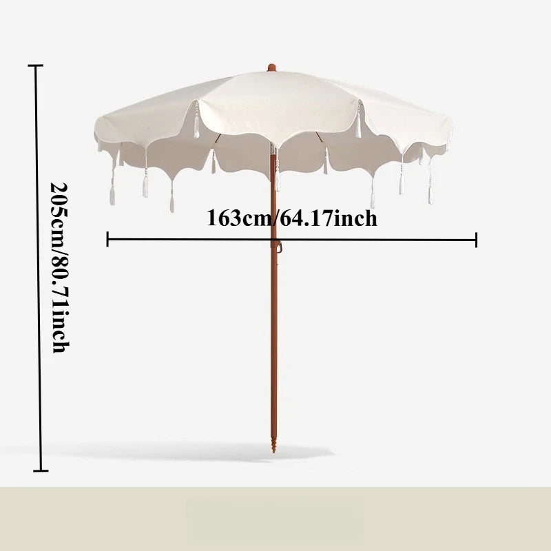 Outdoor Patio Shade Canopy Decorative Garden Sun Umbrella with Stylish Features for Sun Protection