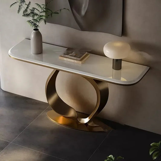 Removable Corner Entrance ConsoleMetal Modern Round Vintage Table Porch Office Tisch Wohnzimer Entrance Hall Furniture