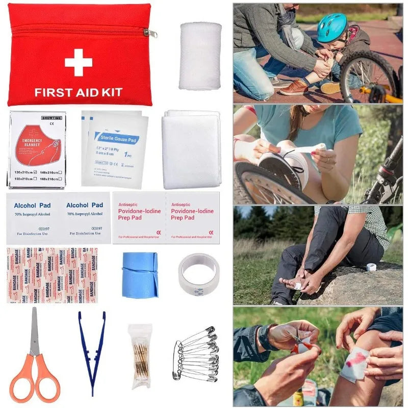 Outdoor survival tools SOS survival emergency kit first aid kit camping vehicle combination tools first aid plastic box