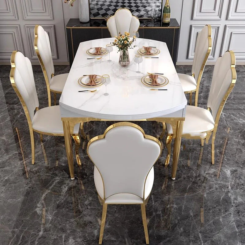 Beauty Luxury Dining Table Modern Simple Exquisite Glamour Dining Tables Trendy Classic Tavolo Pieghevole Home Furniture