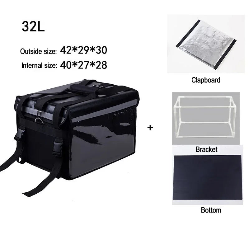 30L Extra Large Cooler Bag Car Ice Pack Insulated Thermal Lunch Pizza Fresh Food delivery Container Refrigerator WardBoyzPROShop