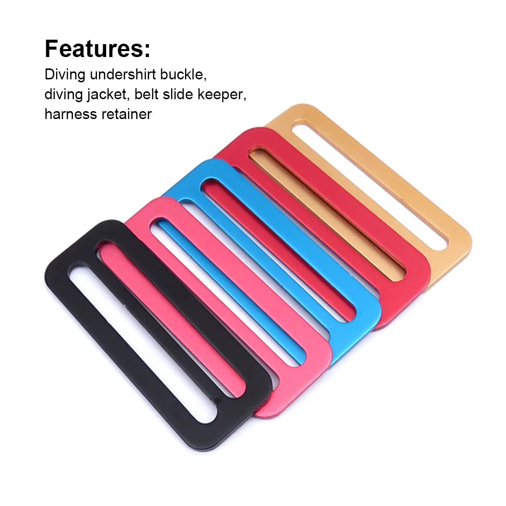 Weight Belt Slide Keeper Gear Jacket Buckle Dive Accessories Aluminum Scuba Diving Webbing Harness Retainer Tool