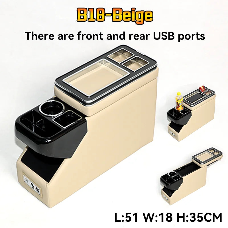 For Ford Tourneo Custom Row Front Railing Box Set General Business Armrest Central Store Business Car Mobile Charge Usb