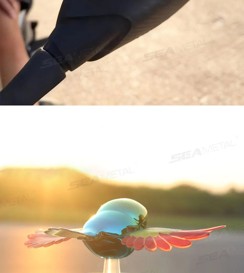 BLALION 2025 New Simulated Flying Bird Car Ornament Wing can Swing Wind-Powered Bird in Flight Decor Car Moto Bicycle Decoration