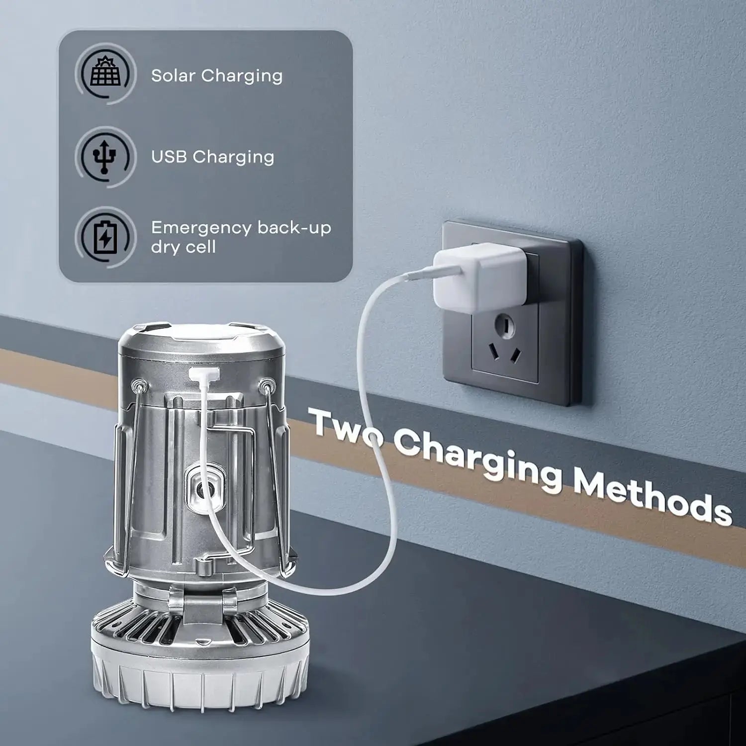 Solar Camping Lantern with Fan Rechargeable Camping Fans Charging Light for Hurricane Power Outage Tent Emergency Camping Gear WardBoyzPROShop