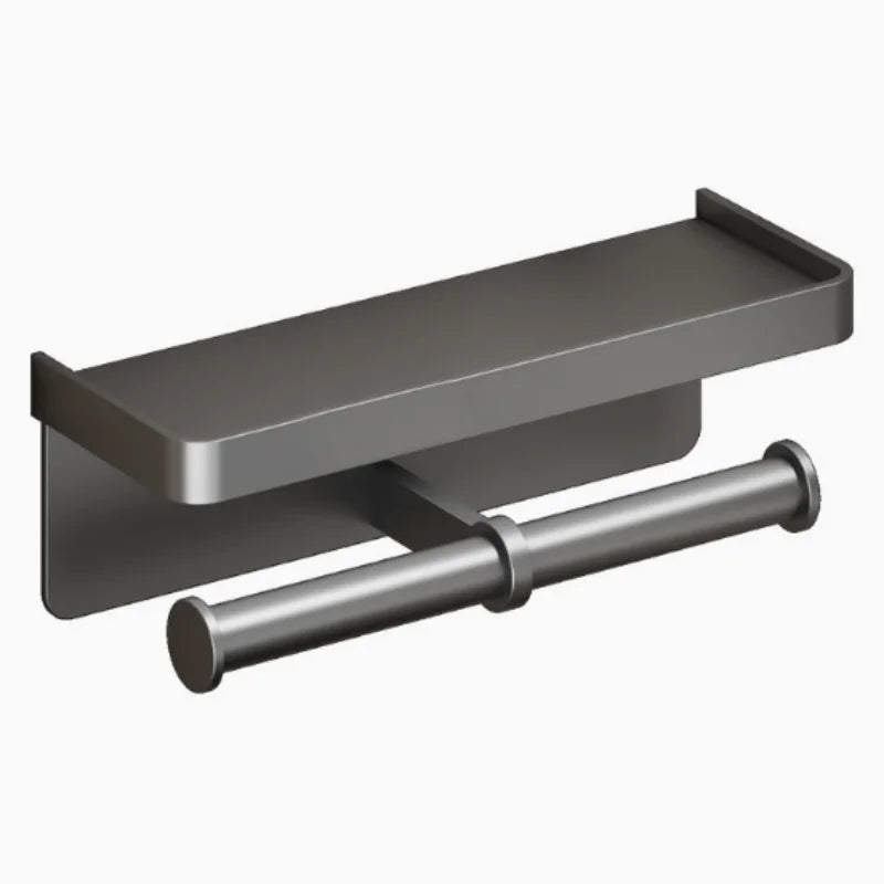 Bathroom Aluminum Tissue Roll Storage Rack Wall Mounted Durable Toilet Paper Holder Household Washroom Hardware Accessory