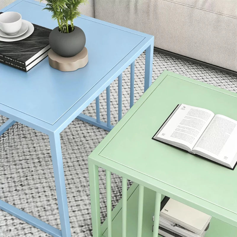 Hotel Living Room Tables Colorful Colorful Cute Nightstand Low Coffee Table Apartment Pink Muebles Dopamine Furniture