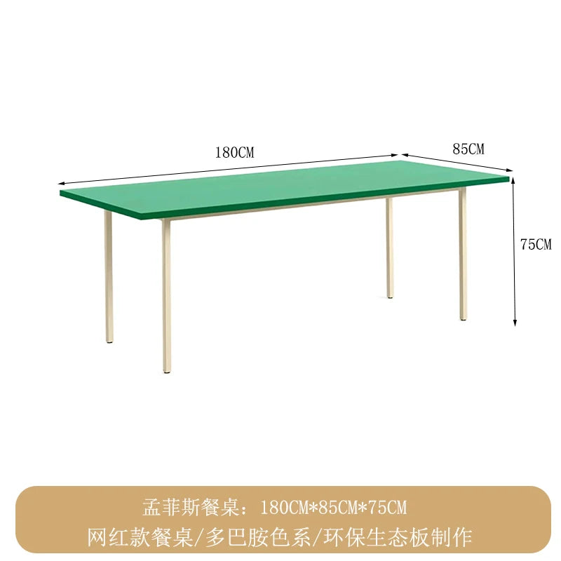 Design Legs Dining Table Modern Rectangle Kitchen Living Dining Table Waterproof Vase Muebles Para El Hogar Home Furniture