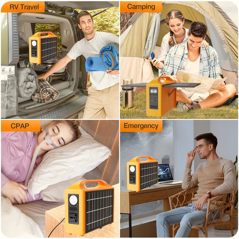 jsdsolar Portable Power Station 100W Solar Generator output AC 220V 110V LiFePO4 Power Bank UPS Power Plant For Outdoor Camping WardBoyzPROShop
