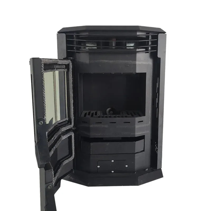 【Best-selling】10kW Automatic Modern Indoor Wood Burner Biomass Pellet Stove Central Water Heating Free-standing for Home Firepla