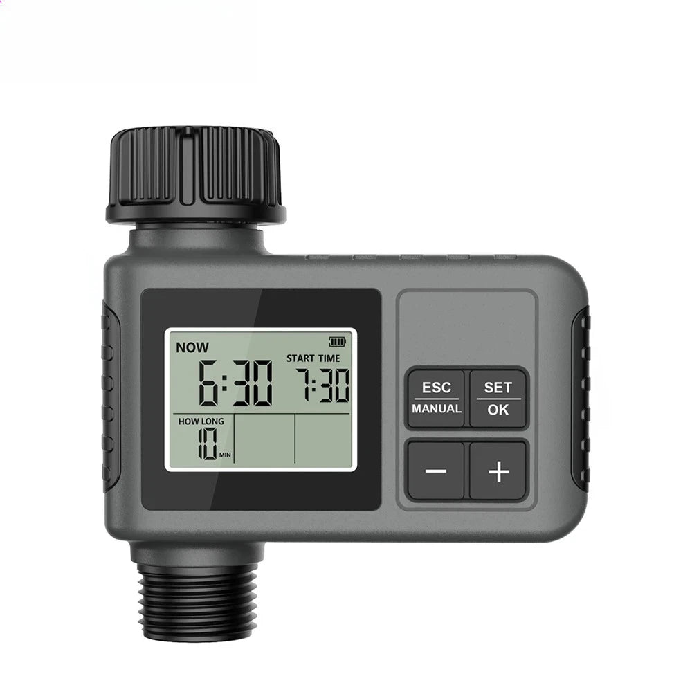 Automatic Garden Water Timer Automatic Irrigation Controller with Large LCD Display, Rain Delay, for Lawn, Yard