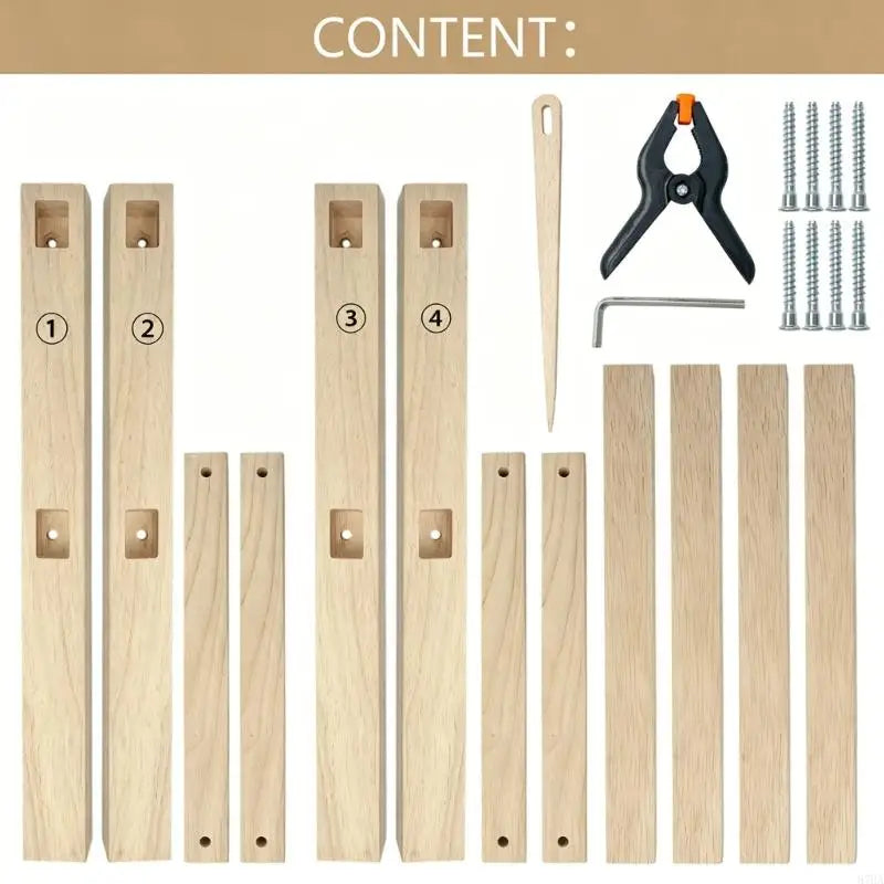 Stool Frame With Sturdy Wooden Base For Woodworking Project DIY Home Furniture And Seating Solution Footstool Frame 87HA