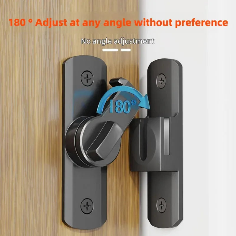 Door Hasp Latch 90/180 Degree Hasp Latches Sliding Door Chain Locks Security Hardware For Window Cabinet Hotel Home
