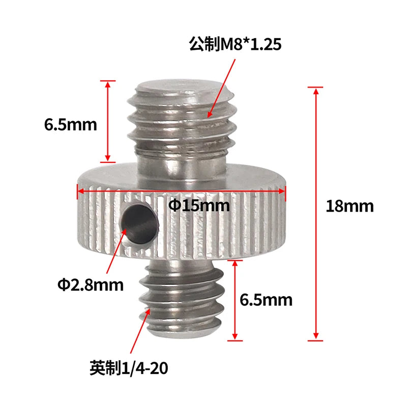 Conversion Screw 1/4 to 1/4 3/8" M4 M5 M6 M8 M10 Screw Projector Adapter DSLR Camera Tripod Ballhead Photography Fixing Mount