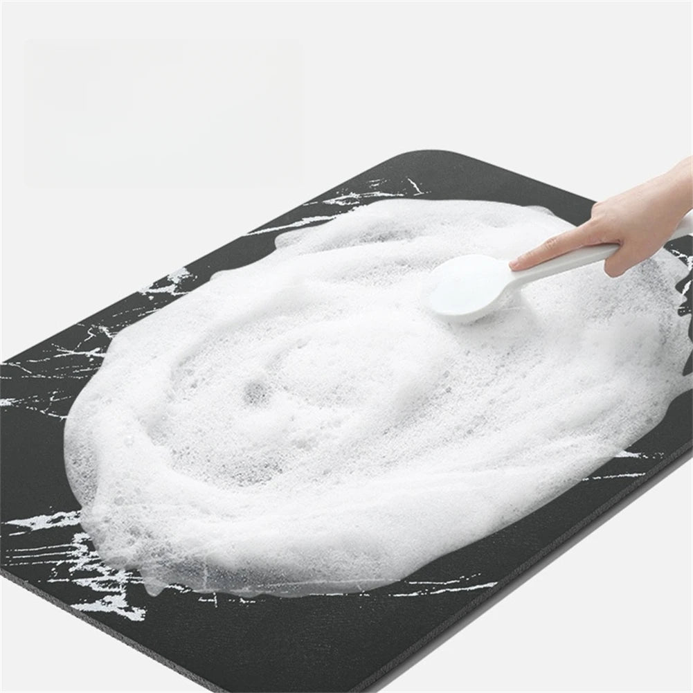 1 Pcs Bathroom Rugs Bath Diatomite Stone PU Floor Mat Non Slip Quick Dry Pad 60x40CM Shower Toilet Rug Doormat Washable