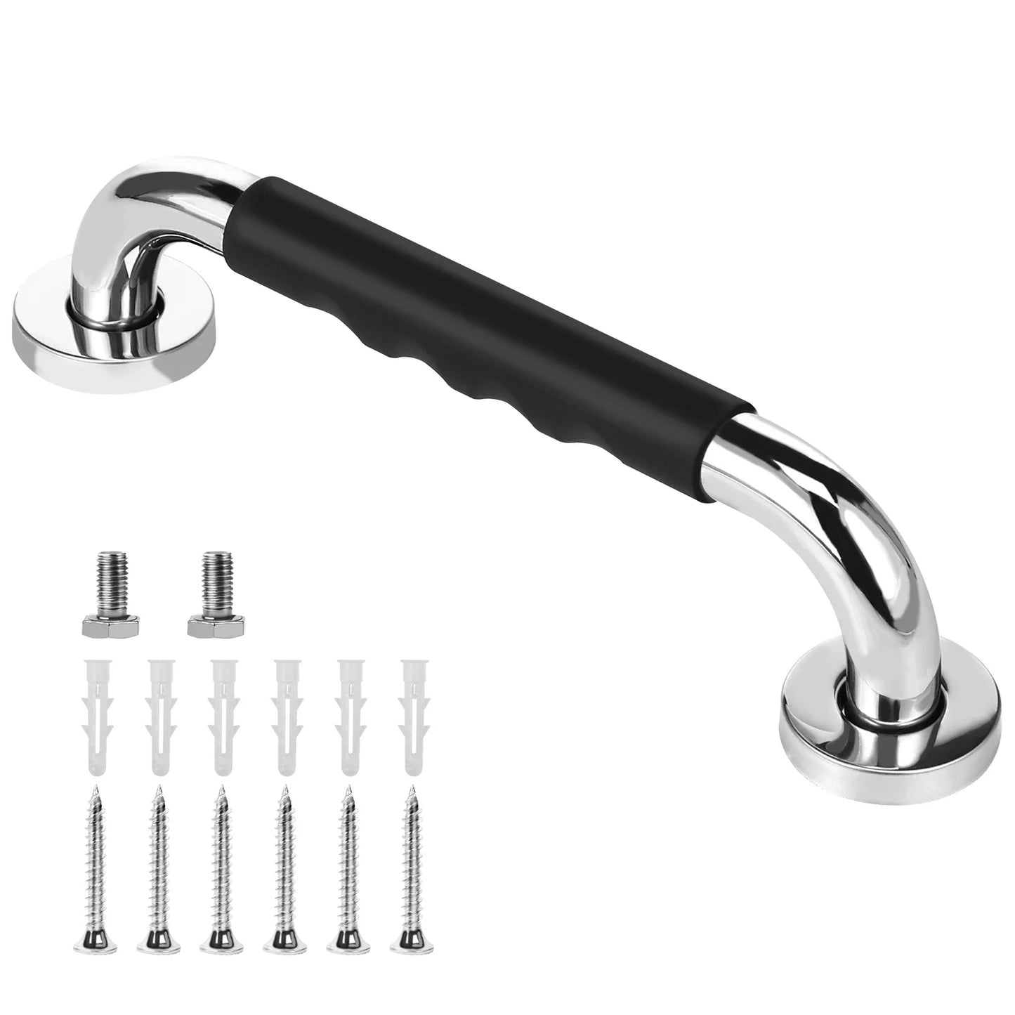Shower Toilet Handrail Stainless Steel/Plastic Bathroom Tub Grab Bar Anti Slip Prevent Falls for Elderly Safety Support Handle