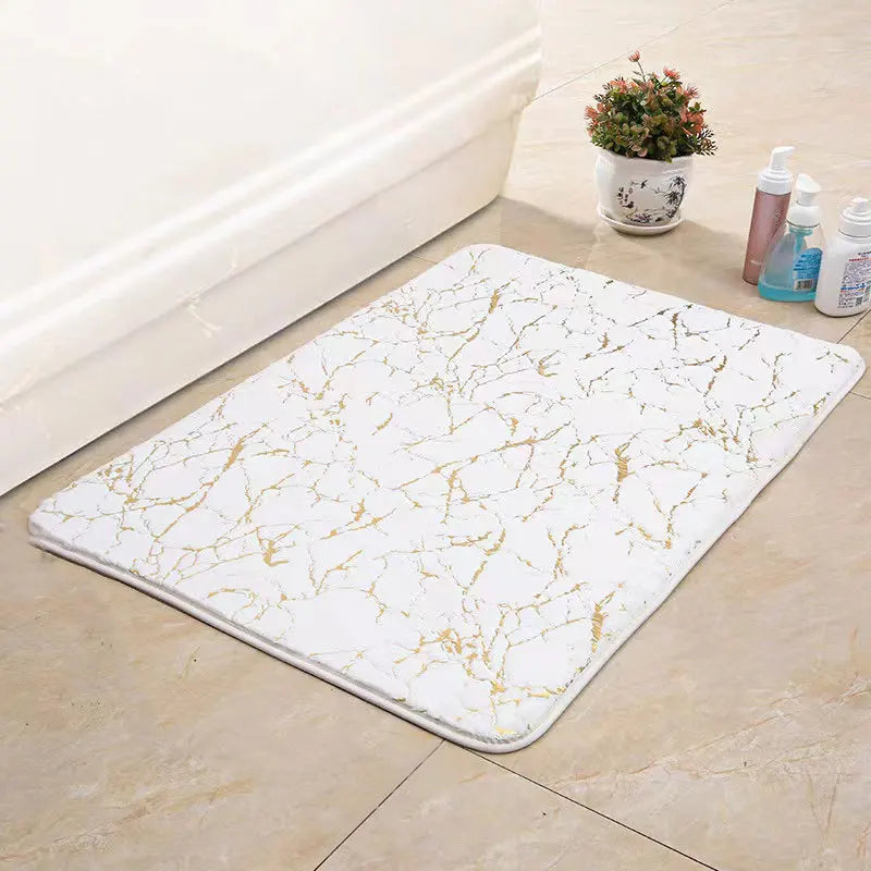 Bath Mat Modern Living Room Area Small Rug Washable Bedroom Doormat Bathroom Rectangle Non Slip Toilet Floor Faux Mat