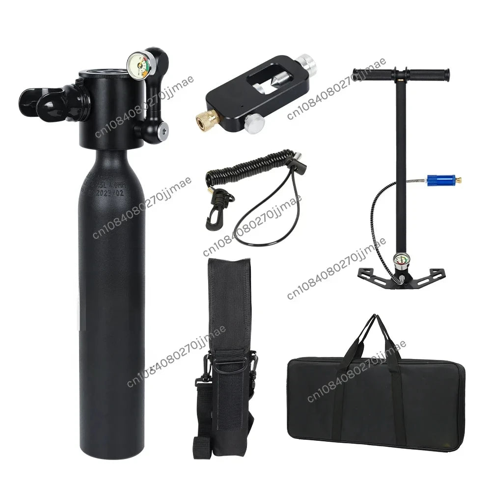 Equipped with Deep Sea Small Portable Diving Oxygen Cylinder, Fully Sealed Oxygen Mask, Full Glasses and Breathing Tube