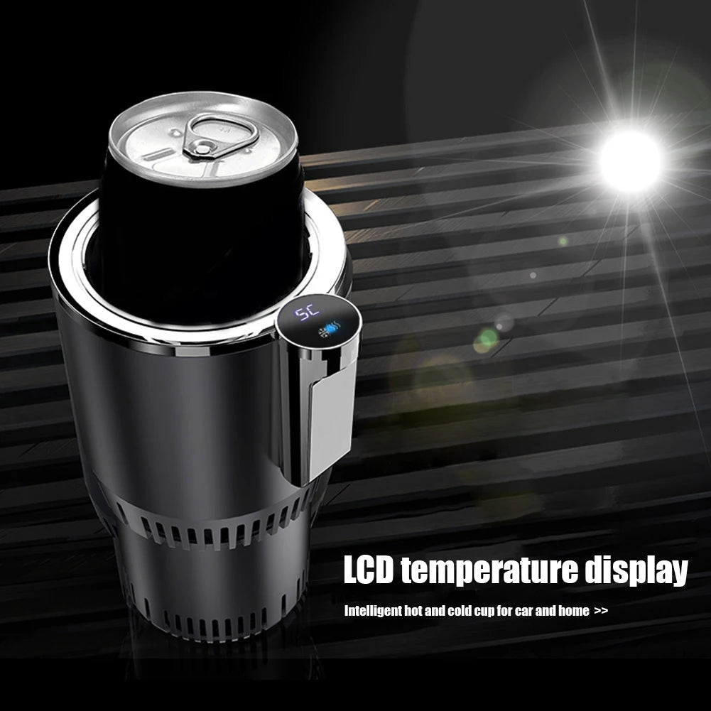 Smart 2 In 1 12V Car Cup Cooler Warmer with Temperature Display Mini Auto Refrigerator Drinks Cooling Heating Mug for Outdoor Tr WardBoyzPROShop