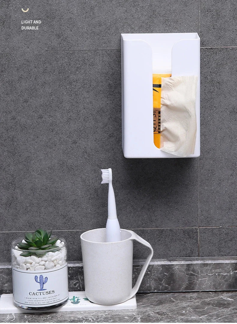 Bathroom Tissue Boxes Paper Holder Wall Hanging Tissue Box Tissue Racks Kitchen Napkin Storage Rack Toilet Paper Dispenser