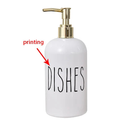 Kitchen Soap Dispenser White Dish Soap Dispenser and Hand Soap Bathroom Refillable Shampoo Shower Gel Bottle Mesa Adornment Bott