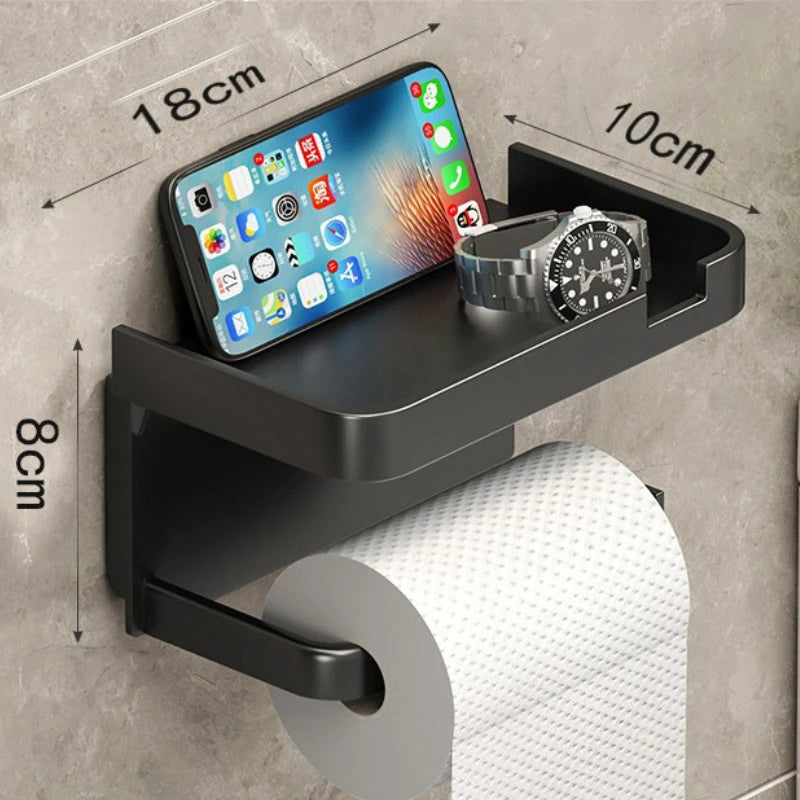 Tissue Box Storage Rack, Wall-Mounted Bathroom Toilet Paper Holder, Roll Paper Rack, Simple Bathroom Storage