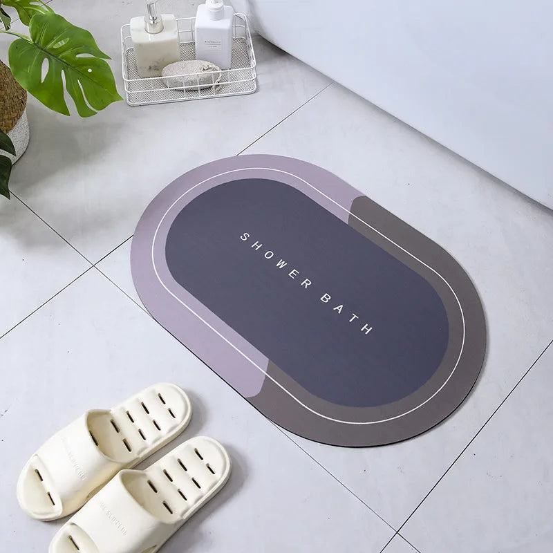 Absorbent Bathroom Bath Mat Anti-slip Shower Rug Diatom Ooze Bath Mats Kitchen Entrance Doormats Home Floormat Bathtub Carpet