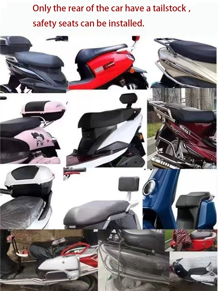 Electric Motorcycle Children's Safty Seat Seat Foldable Motorcycle Safety Seat General Guardrail With Rear Seat Selt