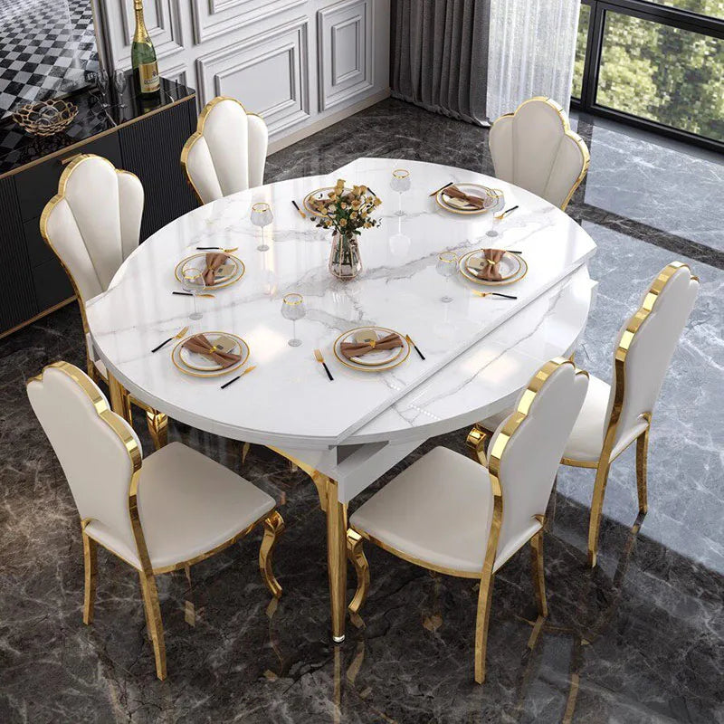 Beauty Luxury Dining Table Modern Simple Exquisite Glamour Dining Tables Trendy Classic Tavolo Pieghevole Home Furniture