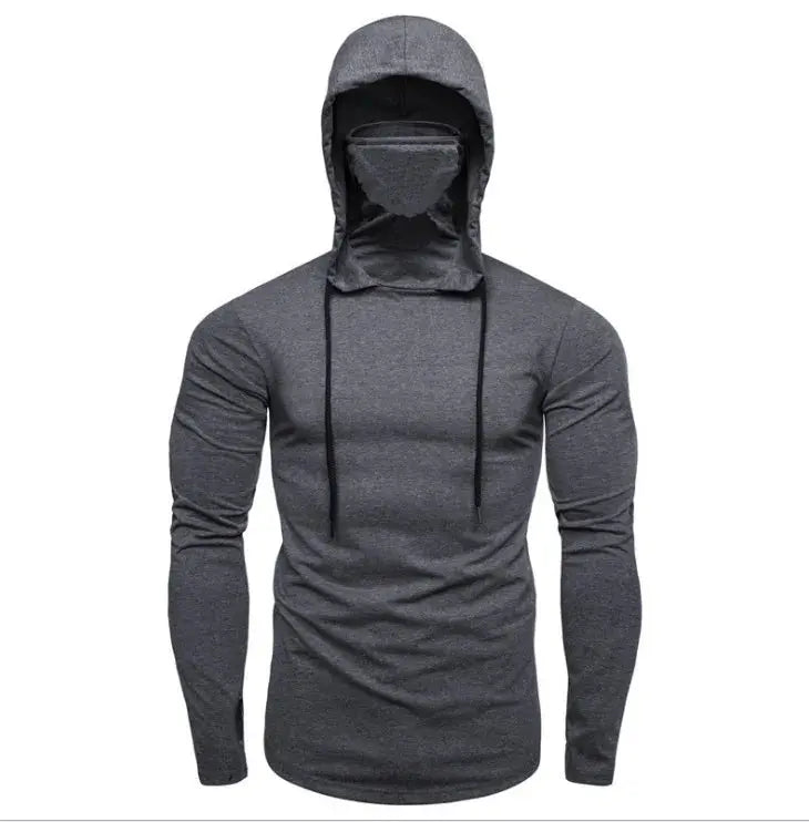 Factory Direct Sales Solid Color Autumn Leisure Fitness Sweatshirt Men's Thin Sweater Hooded Long-sleeved Hoodie WardBoyzPROShop