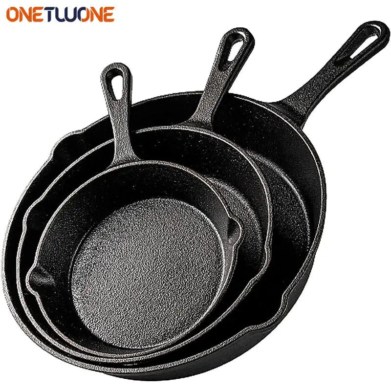 14/16/20cm Cast Iron Frying Pan,Non-stick Skillet Kitchen Fry Pot,Breakfast Pan Omelette  pancake pan,Induction Cooking Cookware WardBoyzPROShop