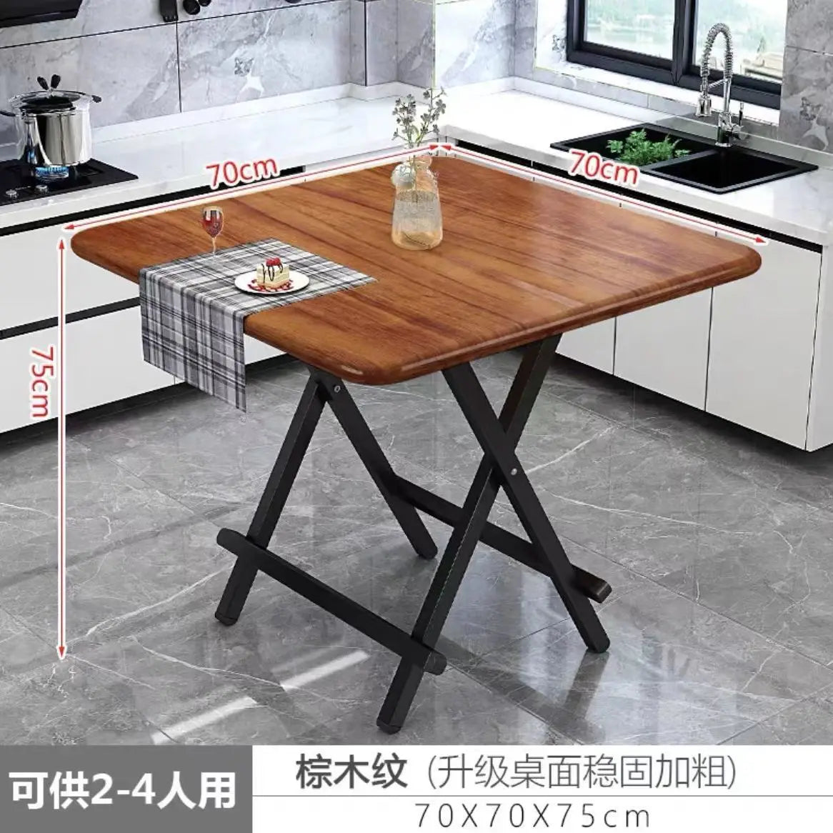 Installation-free folding table rental room dining table simple stall table dormitory study table portable table stall square