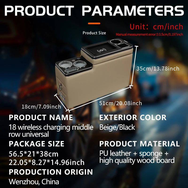For Ford Tourneo Custom Row Front Railing Box Set General Business Armrest Central Store Business Car Mobile Charge Usb