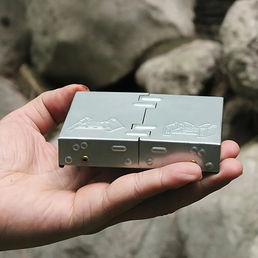 Ultra-Lightweight Portable Wood Pocket Stove - a Foldable Camping Burner Suitable for Outdoor Survival And Campfire Use